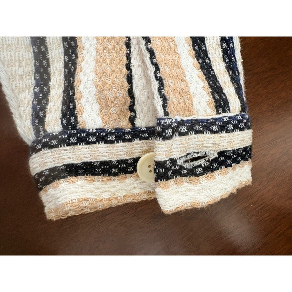 ZARA Mens Striped Button Up Shacket M Chore Style Versatile Made in Morocco‎ - Picture 8 of 12
